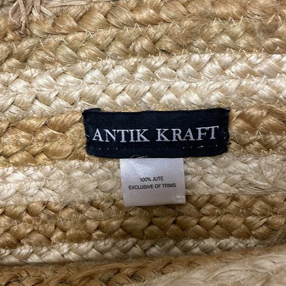 NWT Antik Kraft Tote Jute Bag - Picture 7 of 9